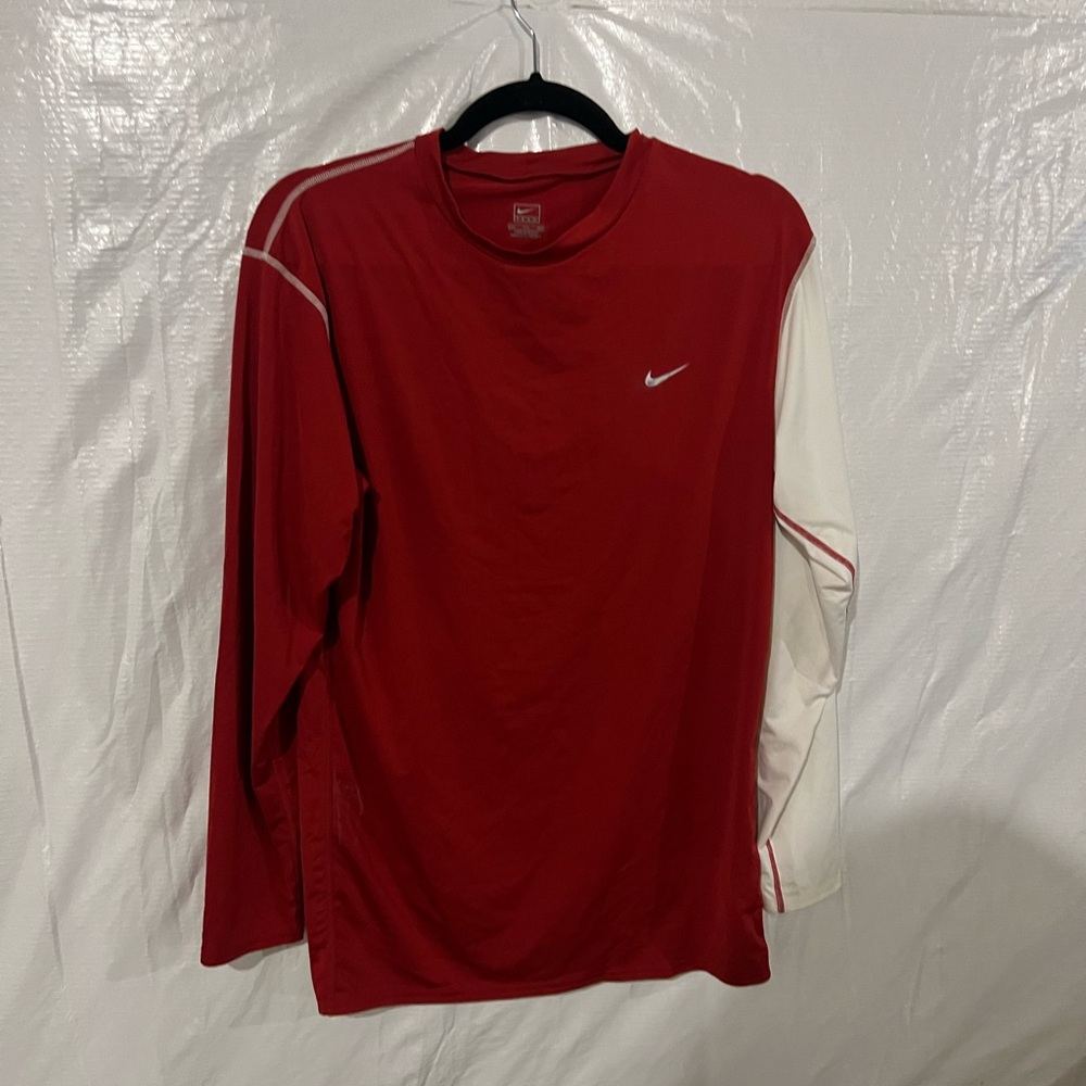 Nike Red Athletic Long Sleeve T-Shirt Size XXL